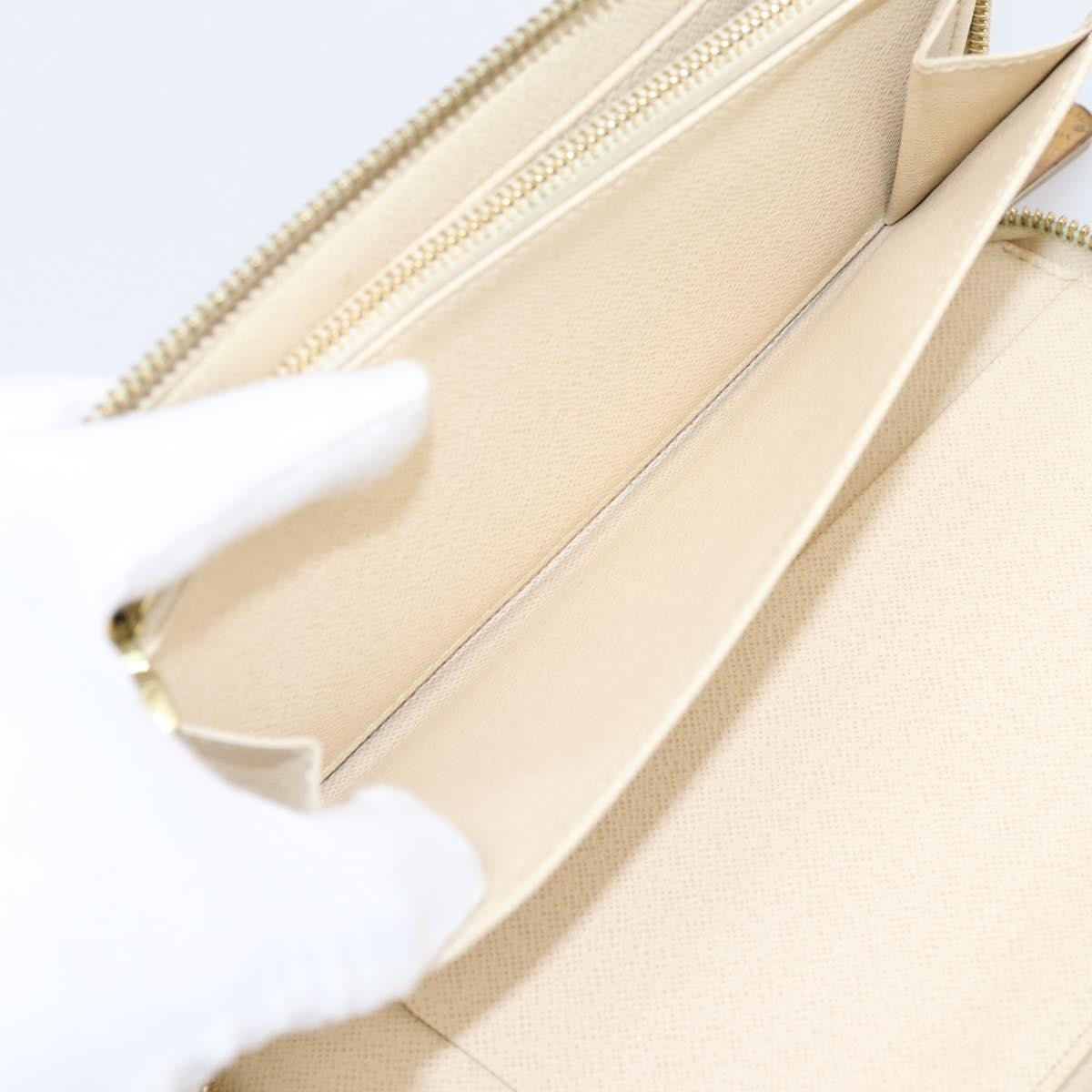 Louis Vuitton Zippy Organizer Damier, White, Canvas, Wallet
