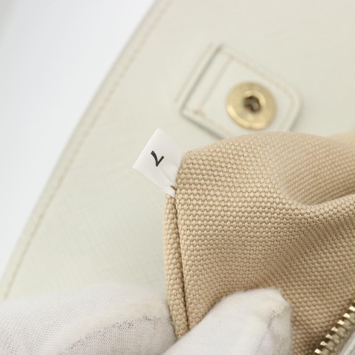 Prada Cuir Frame Convertible Canvas and Saffiano Leather, Beige, Canvas, Tote Bag