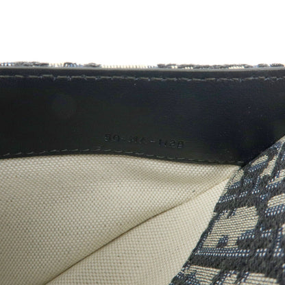 Christian Dior Saddle Belt Oblique Canvas, Navy, Canvas, Handbag
