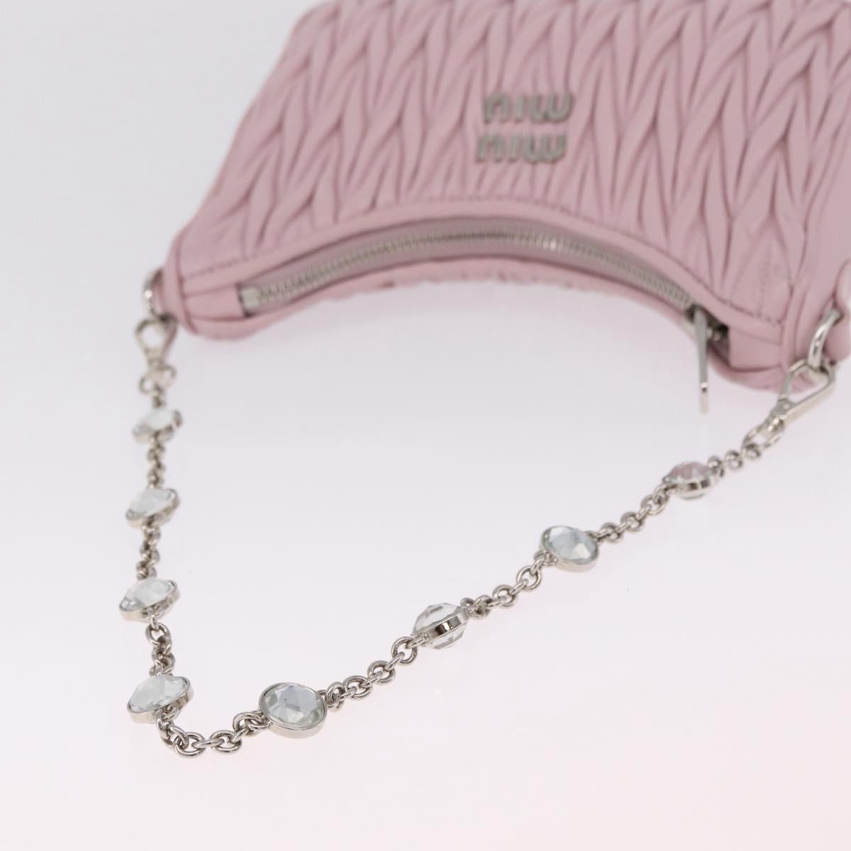 Miu Miu Shoulder Matelasse Leather, Pink, Leather, Shoulder Bag