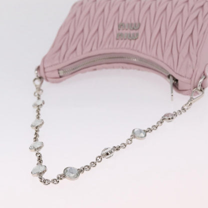 Miu Miu Shoulder Matelasse Leather, Pink, Leather, Shoulder Bag