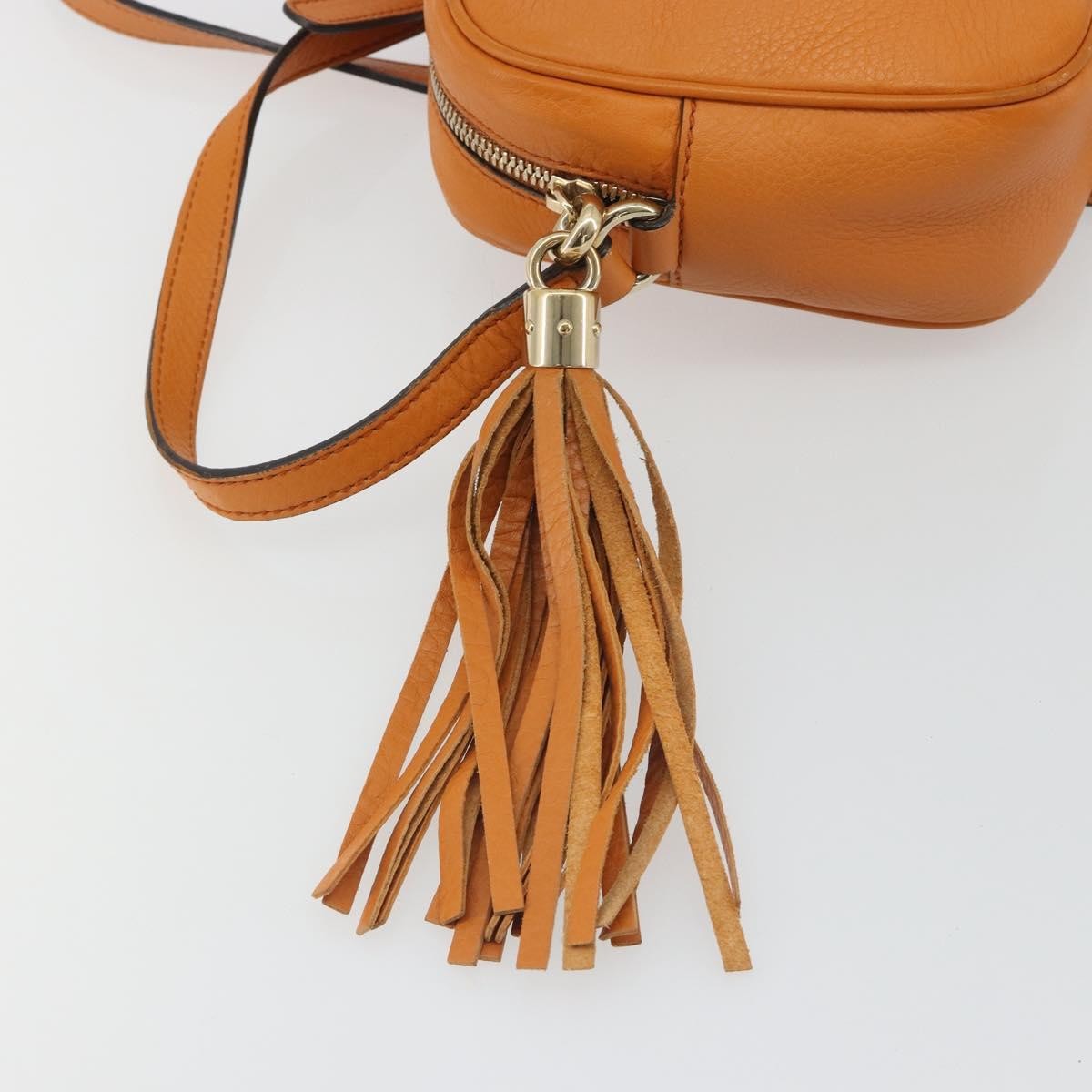 Gucci Soho Disco Leather, Orange, Leather, Shoulder Bag