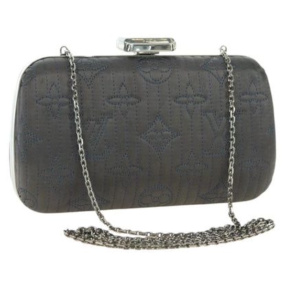 Louis Vuitton Motard Minaudiere Monogram Satin, Gray, Satin, Clutch