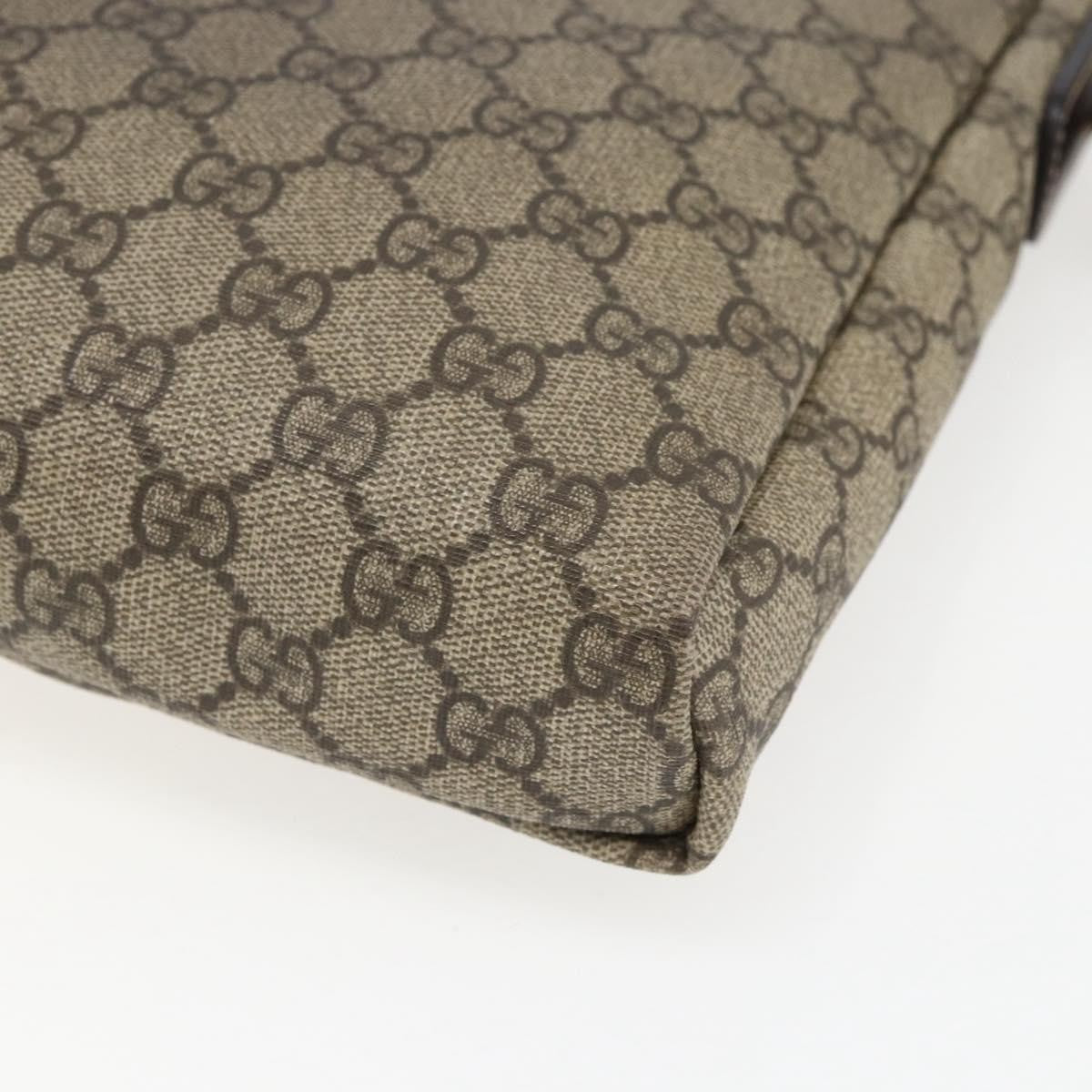 Gucci Flap Messenger GG Coated Canvas, Beige, Canvas, Shoulder Bag