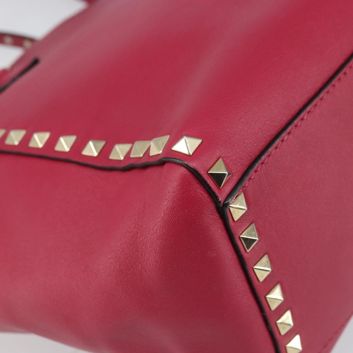 Valentino Garavani Rockstud Tote Rigid Leather, Pink, Leather, Tote Bag