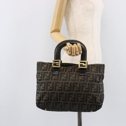 Fendi Vintage FF Handle Zucca Canvas, Brown, Canvas, Tote Bag