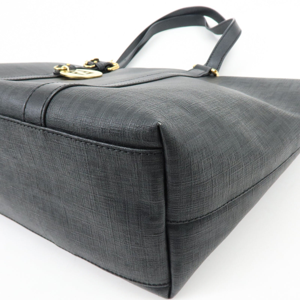 Fendi Superstar Zucchino Coated Canvas, Black, Canvas, Tote Bag