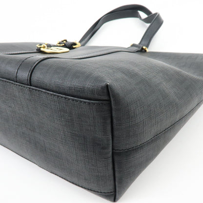 Fendi Superstar Zucchino Coated Canvas, Black, Canvas, Tote Bag