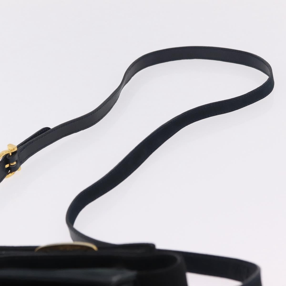 Salvatore Ferragamo Vala Suede, Navy, Suede, Shoulder Bag