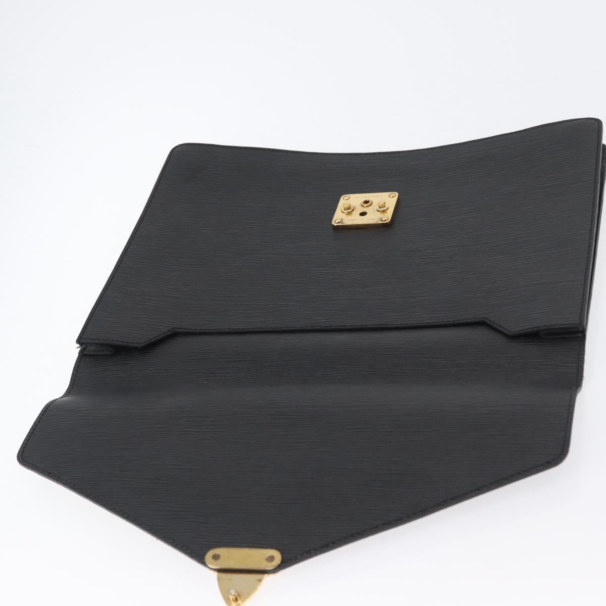 Louis Vuitton Porte-Documents Senateur Epi Leather, Black, Leather, Briefcase