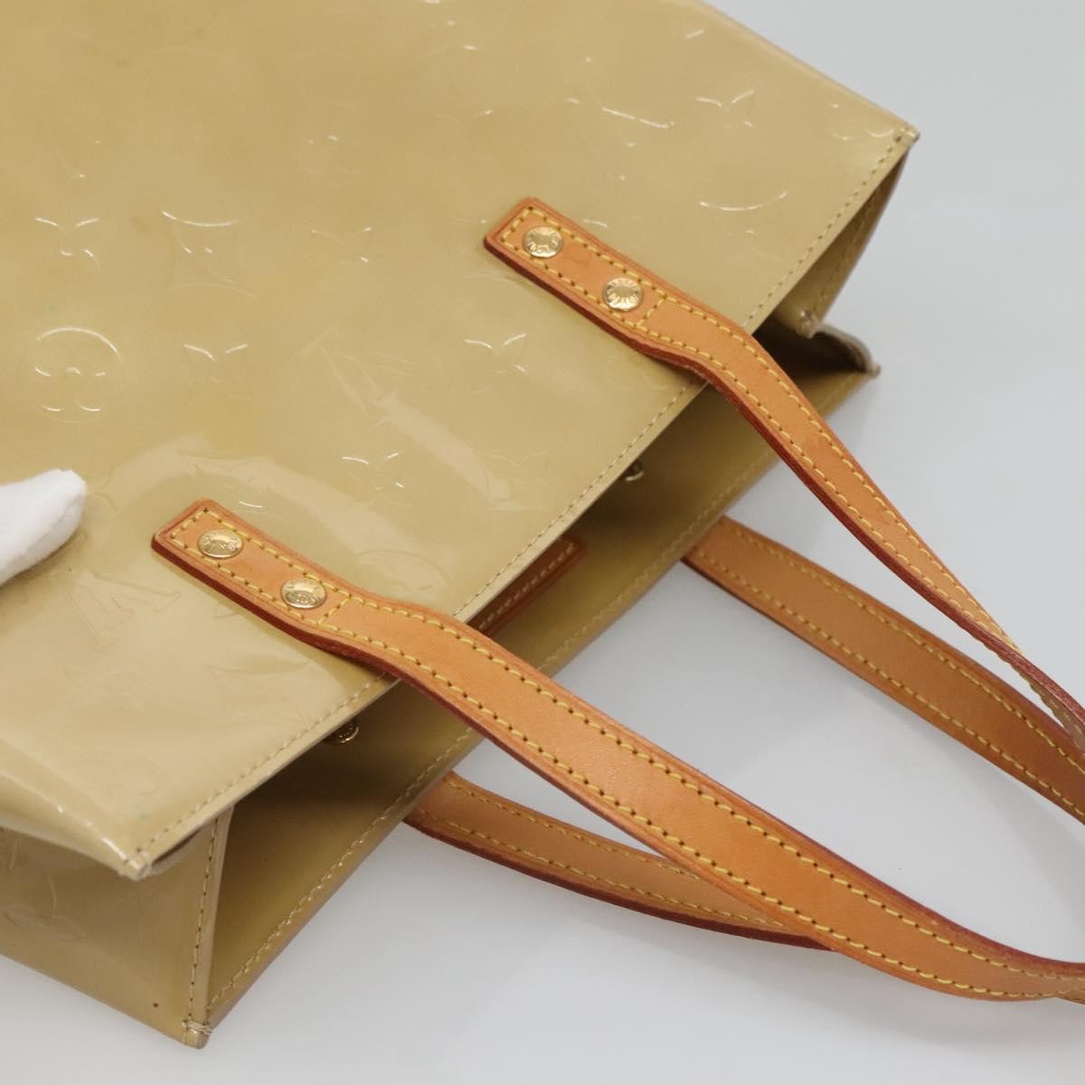Louis Vuitton Reade Monogram Vernis, Beige, Patent Leather, Handbag