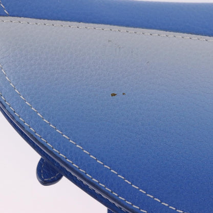 Christian Dior Saddle Wristlet Clutch Leather, Blue, Leather, Clutch