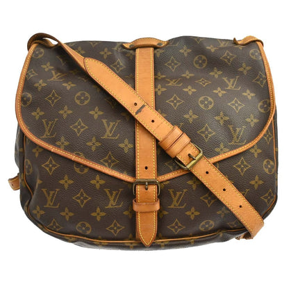Louis Vuitton Saumur Monogram Canvas, Brown, Canvas, Shoulder Bag