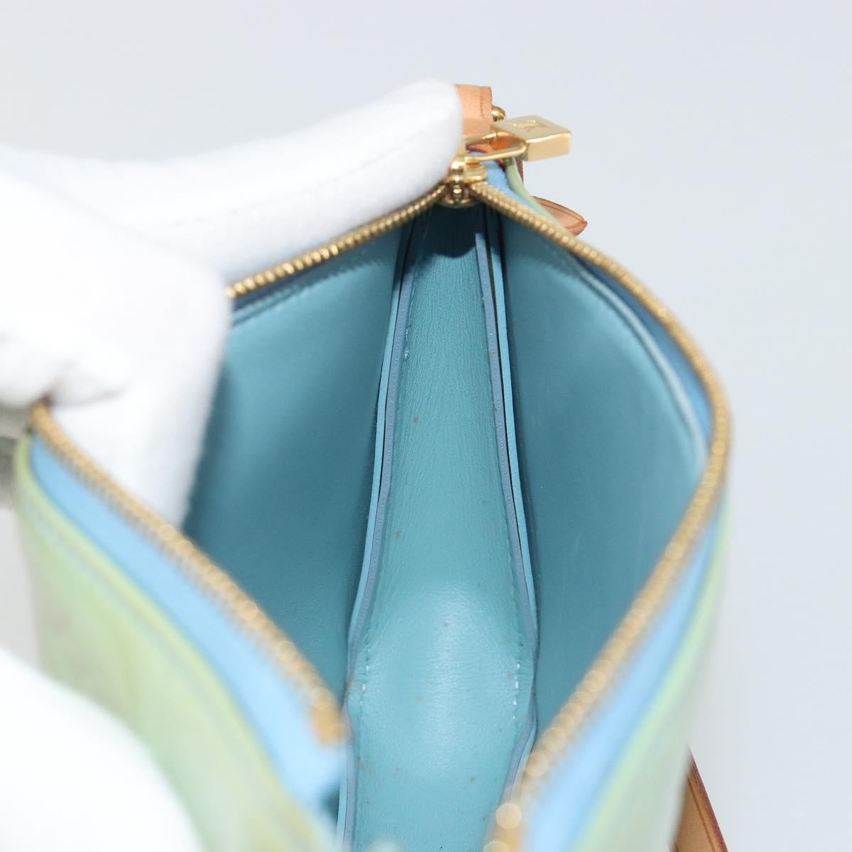 Louis Vuitton Lexington Pochette Monogram Vernis, Blue, Patent Leather, Clutch