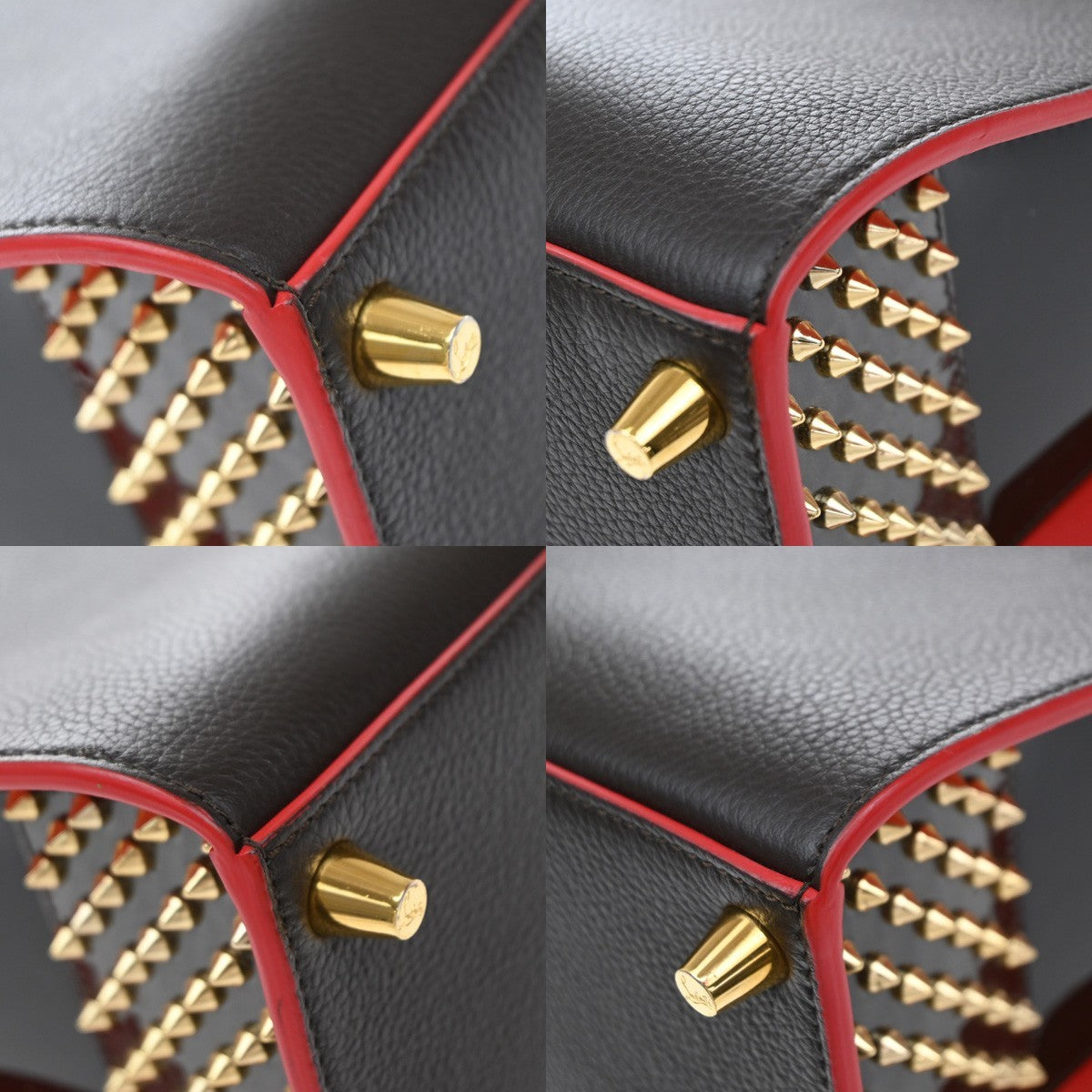 Christian Louboutin Paloma Printed Leather, Brown, Leather, Tote Bag