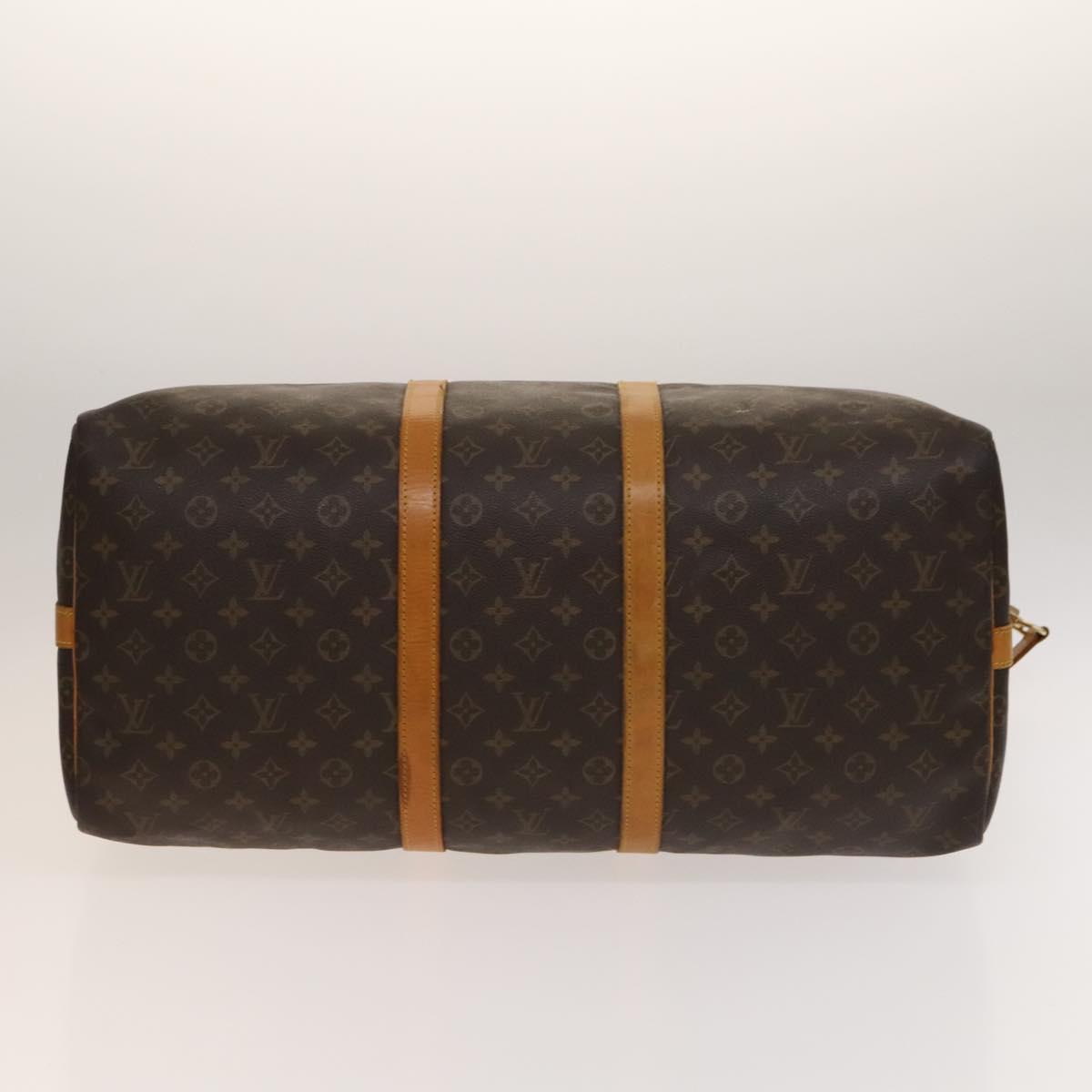 Louis Vuitton Keepall Bandouliere Bag Monogram Canvas, BROWN, CANVAS, Travel bag