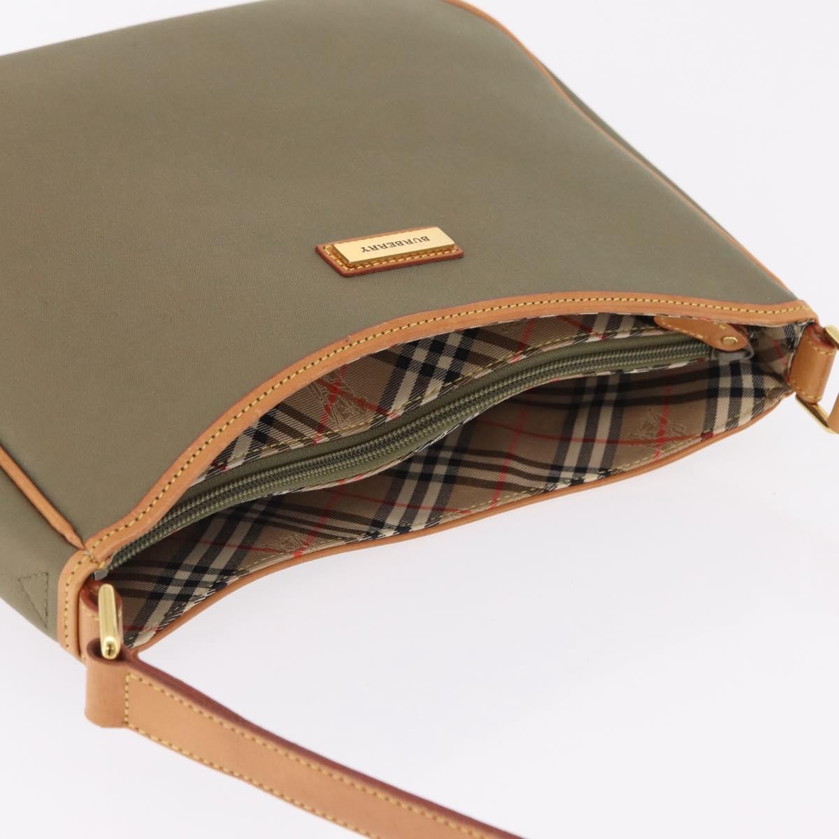 Burberry Shoulder Bag Nova Check Coated Canvas, Khaki, Canvas, Shoulder Bag