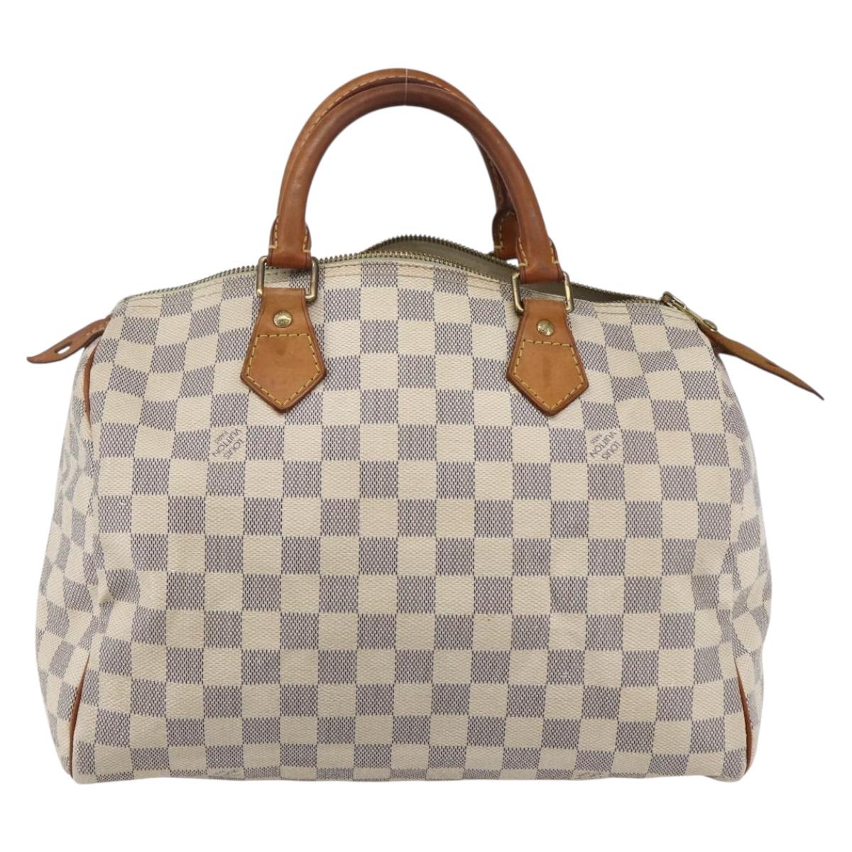 Louis Vuitton Speedy Handbag Damier, BEIGE, CANVAS, Handbag