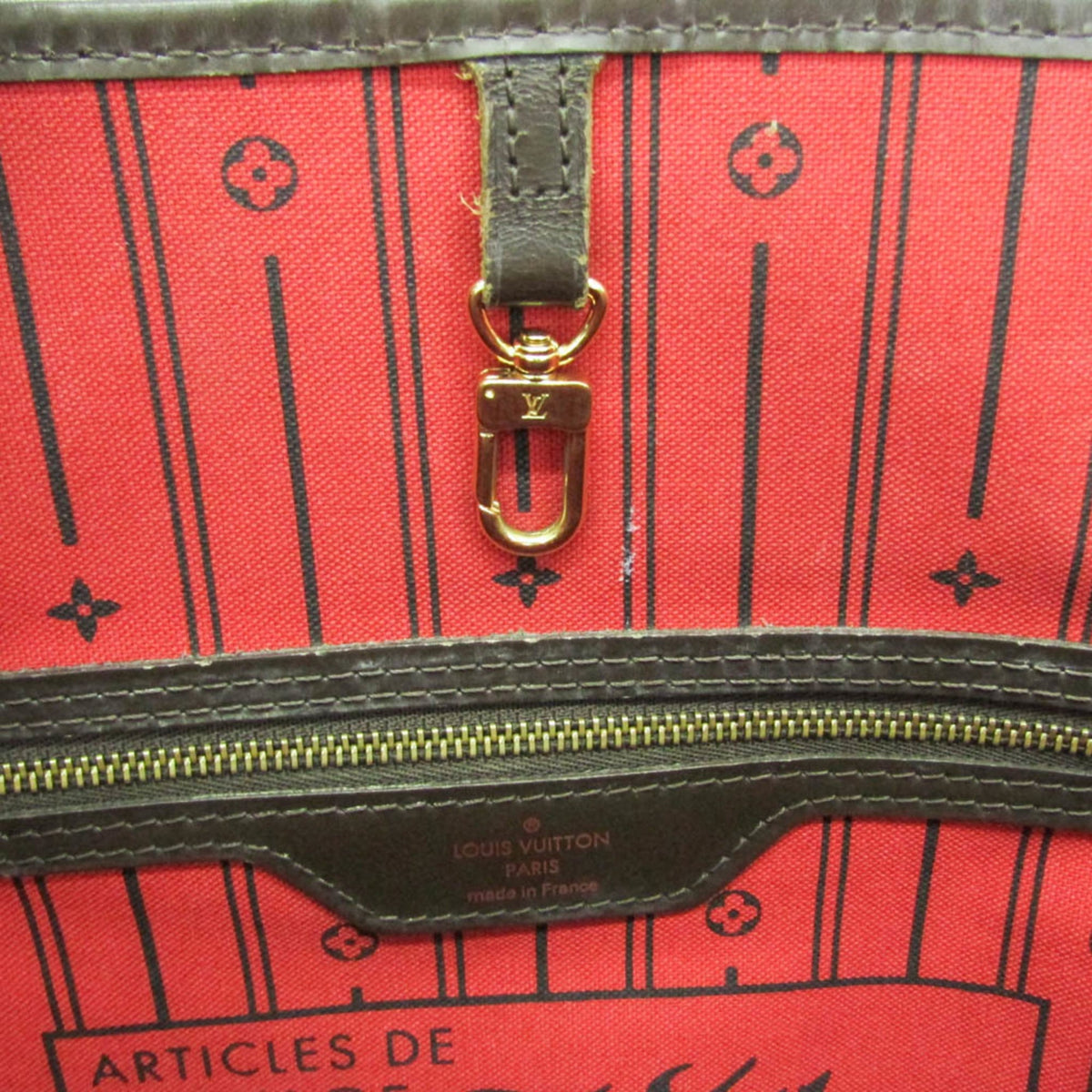 Louis Vuitton Neverfull Damier, Brown, Canvas, Tote Bag