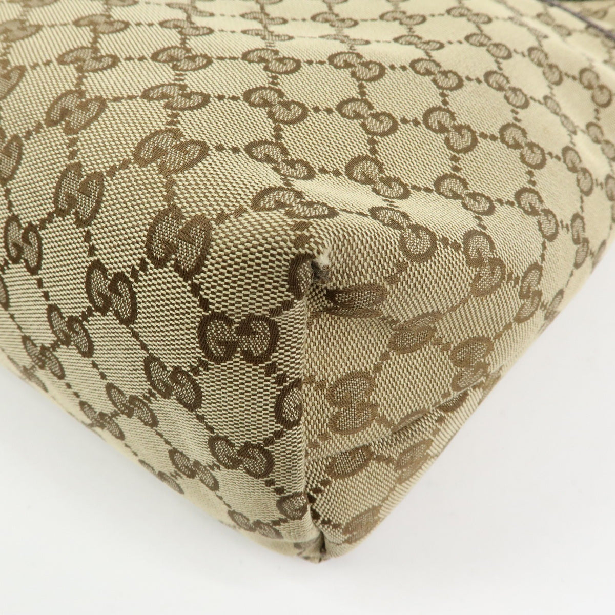 Gucci Web Strap Messenger GG Canvas, Beige, Canvas, Handbag