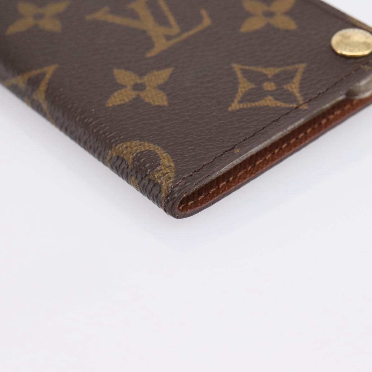 Louis Vuitton Porte Cartes Pression Card Case Monogram Canvas, Brown, Canvas, Card Holder