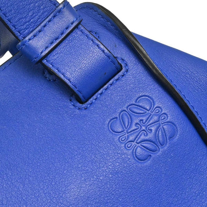 Loewe Hammock Leather, Blue, Leather, Handbag