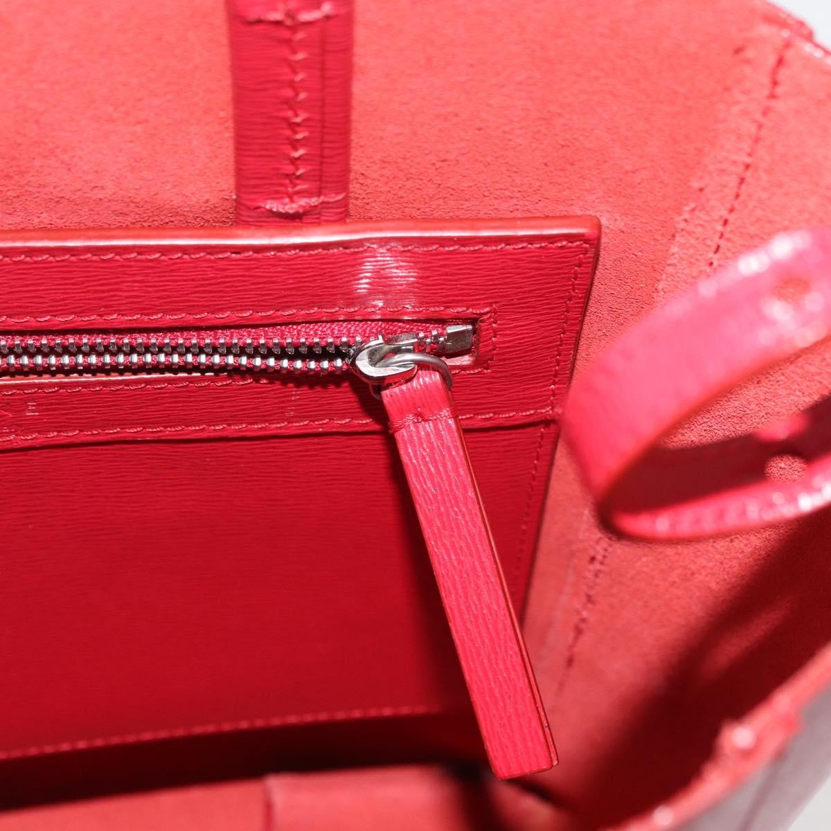 Celine Vertical Cabas Leather, Red, Leather, Tote Bag