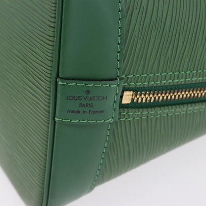 Louis Vuitton Alma Epi, Green, Leather, Handbag