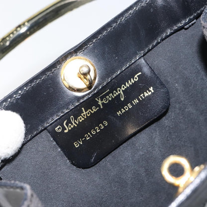 Salvatore Ferragamo Vintage Patent Leather, Black, Patent Leather, Handbag
