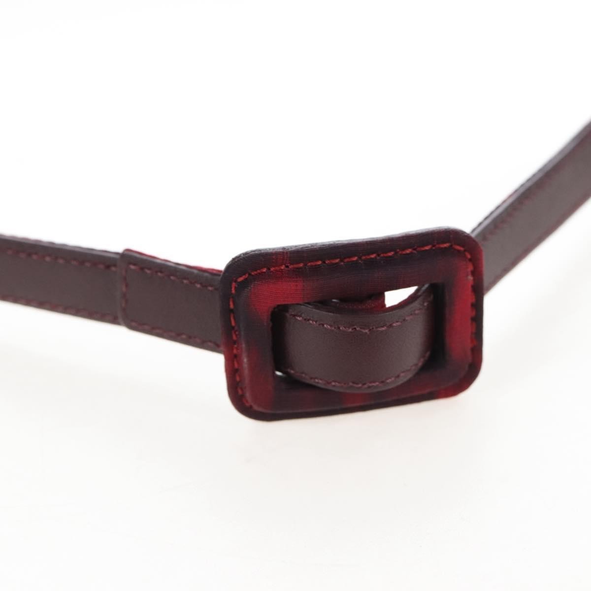 Christian Dior Saddle Belt Oblique Canvas, Burgundy, Canvas, Handbag