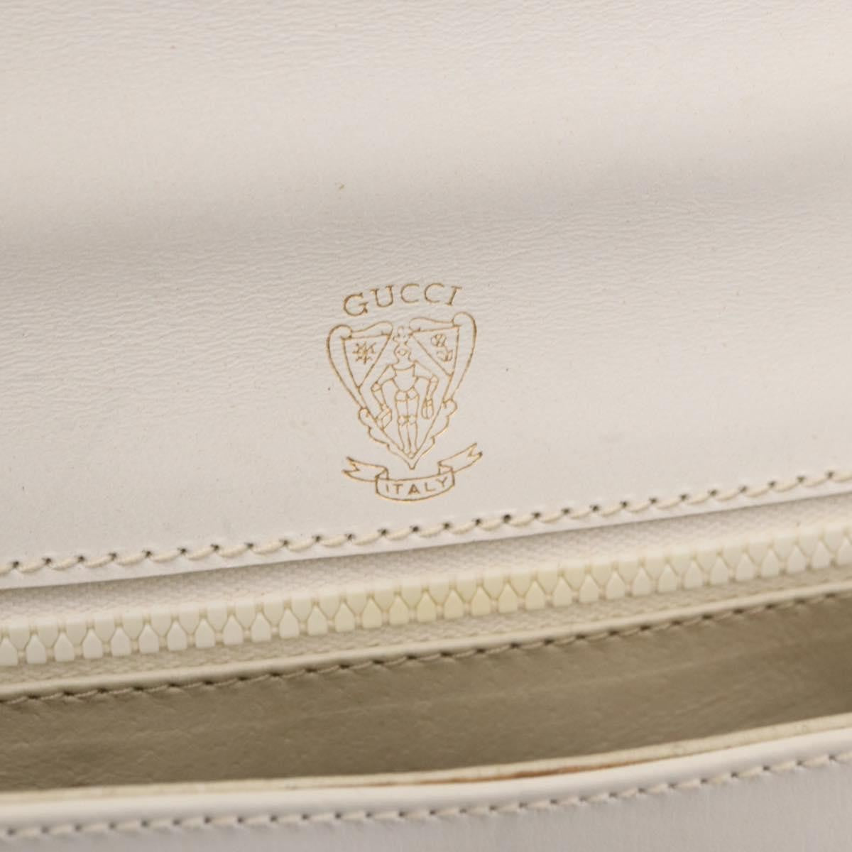 Gucci Shoulder Leather, White, Leather, Shoulder Bag