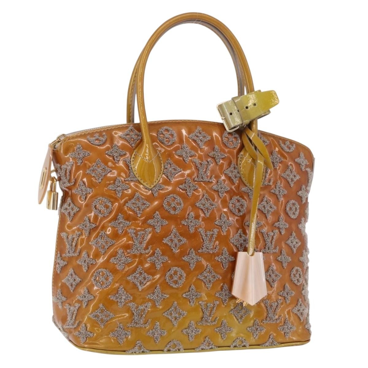 Louis Vuitton Fascination Lockit Patent Lambskin, Brown, Pearl, Handbag