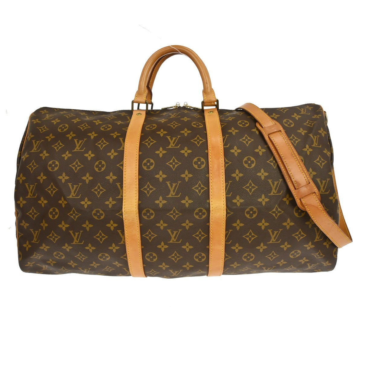 Louis Vuitton Keepall Bandouliere Monogram Canvas, Brown, Canvas, Travel Bag