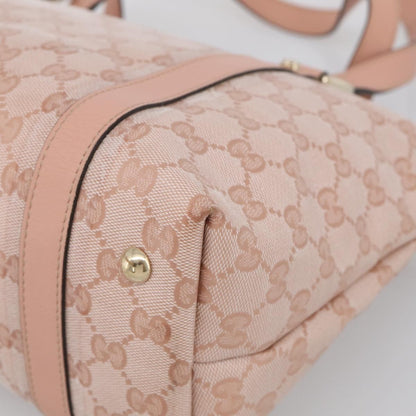 Gucci Abbey Zip Tote GG Canvas and Leather, Pink, Canvas, Handbag
