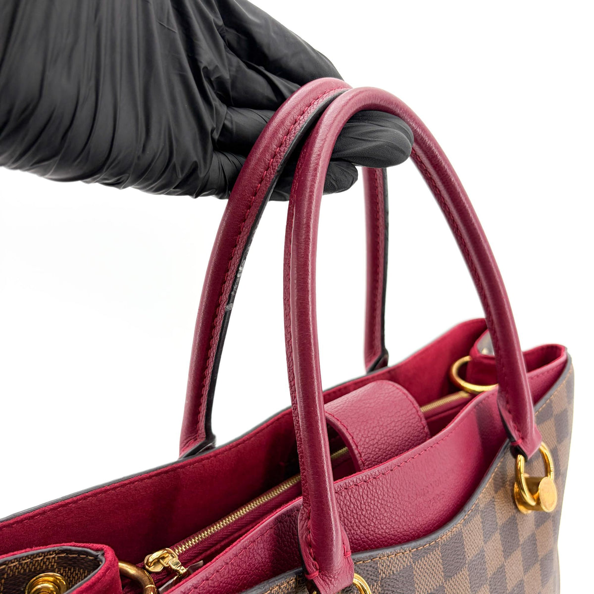 Louis Vuitton LV Riverside Damier with Leather, Brown, Canvas, Handbag