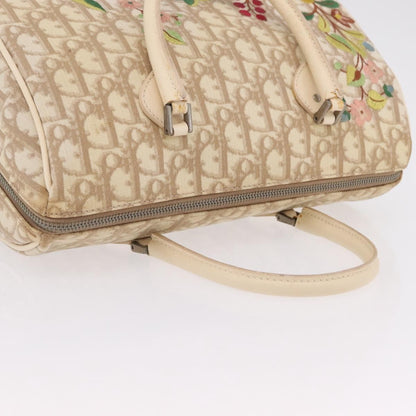 Christian Dior Vintage Boston Diorissimo Canvas, Beige, Canvas, Handbag