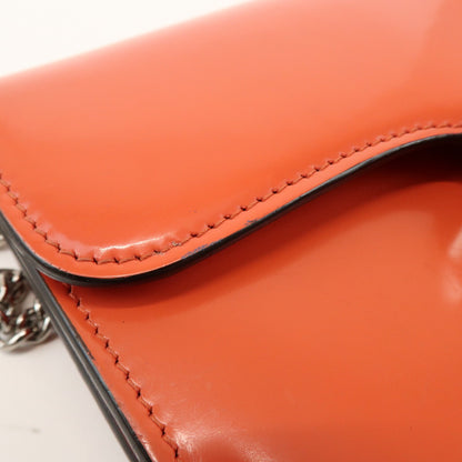 Gucci Interlocking Patent, Orange, Patent Leather, Shoulder Bag