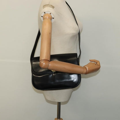 Gucci Vintage Leather, Black, Leather, Shoulder Bag