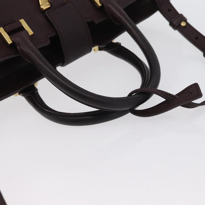 Saint Laurent Classic Y Cabas Leather, Purple, Leather, Tote Bag