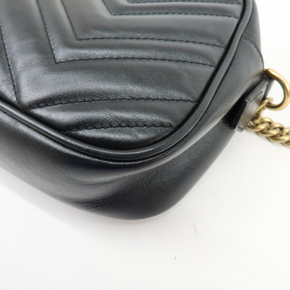 Gucci GG Marmont Matelasse Leather, Black, Leather, Shoulder Bag