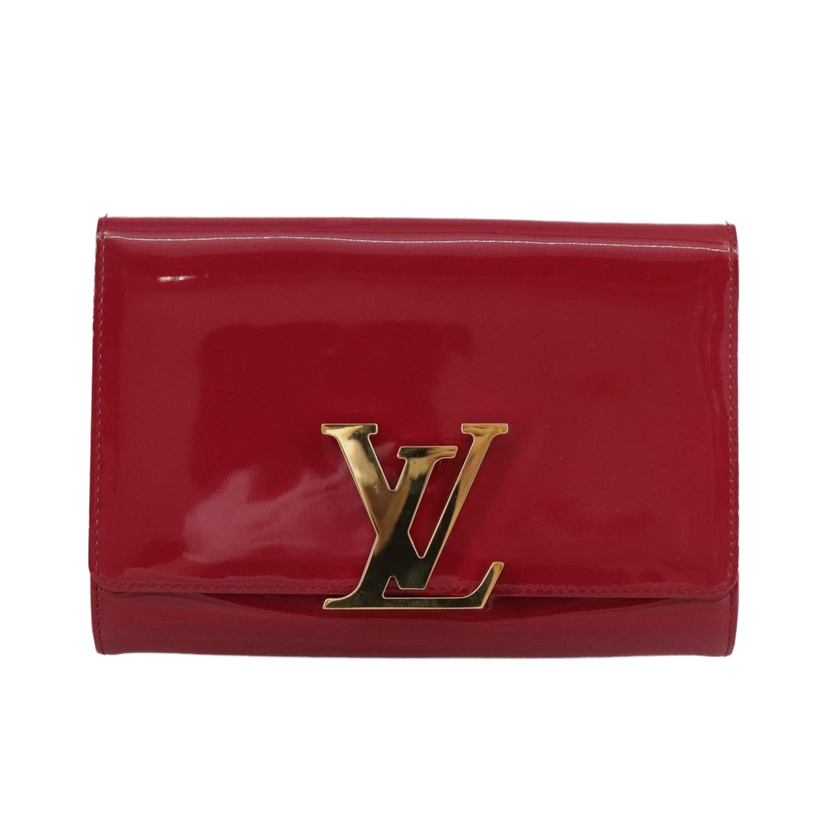Louis Vuitton Louise Clutch Patent, Pink, Patent Leather, Clutch
