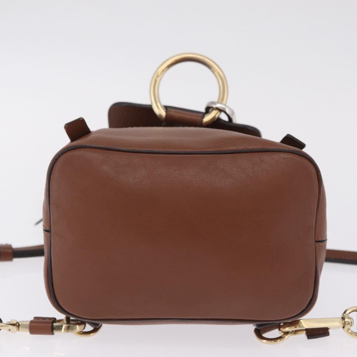 Chloe Faye Quilted Leather, Brown, Leather, Shoulder Bag