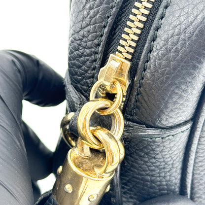 Gucci Soho Disco Leather, Black, Leather, Crossbody Bag