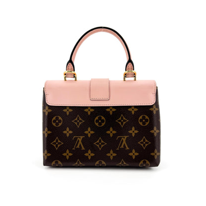 Louis Vuitton Braided Handle Locky Monogram Canvas with Leather, Brown, Canvas, Handbag