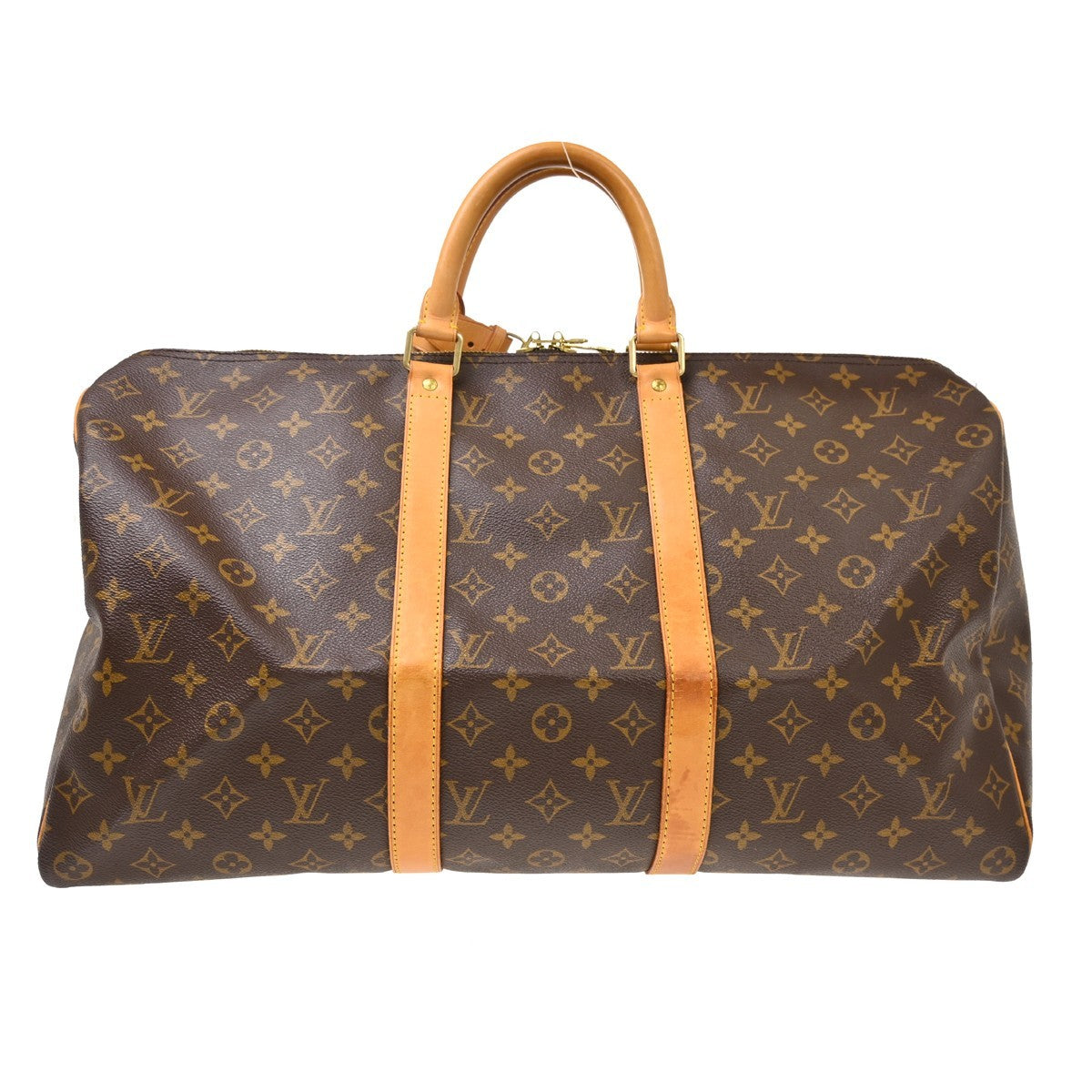 Louis Vuitton Keepall Canvas, Brown, Canvas, Travel Bag