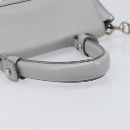 Salvatore Ferragamo Sofia Satchel Leather, Gray, Leather, Handbag