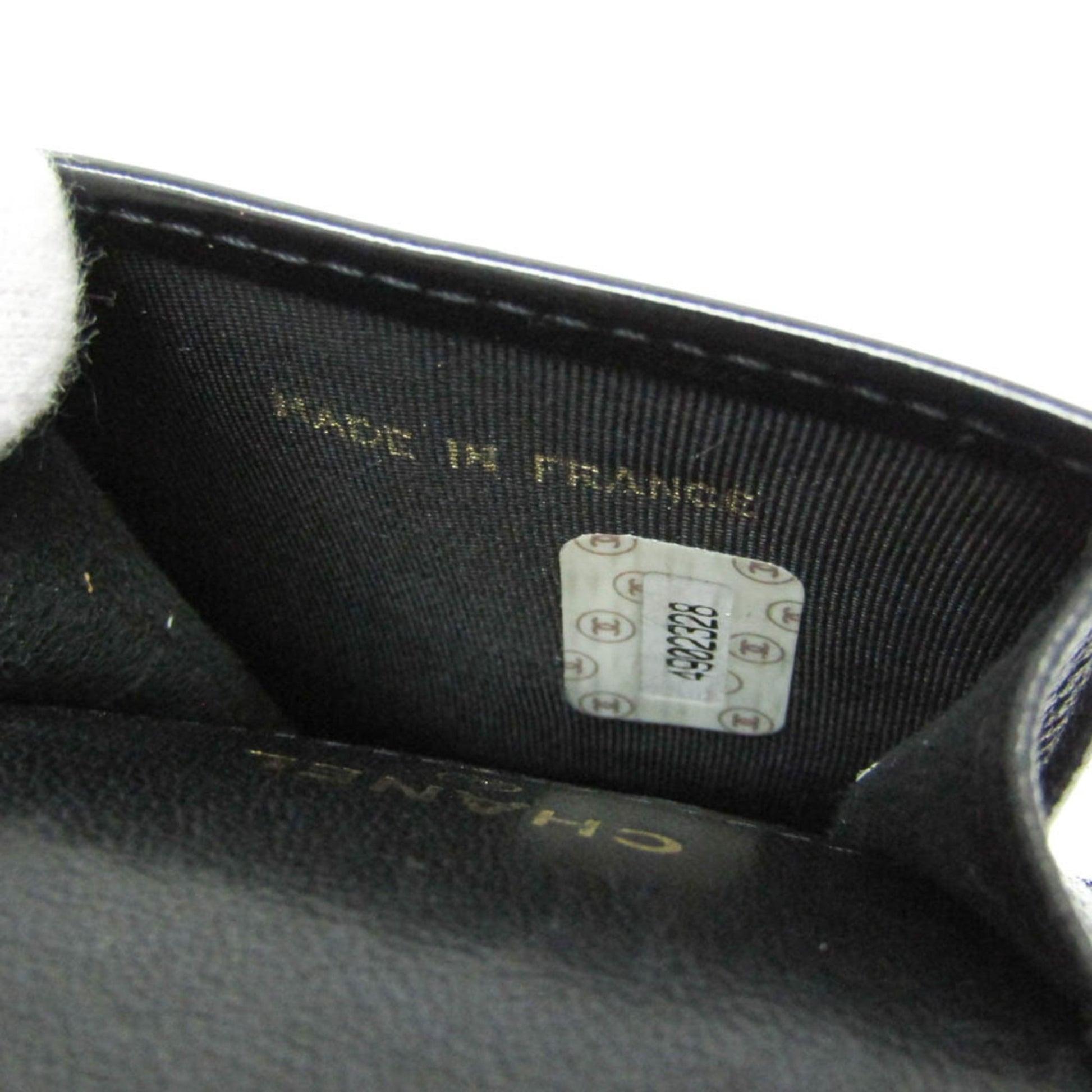 Chanel Key Pouch Patent, Black, Leather, Clutch