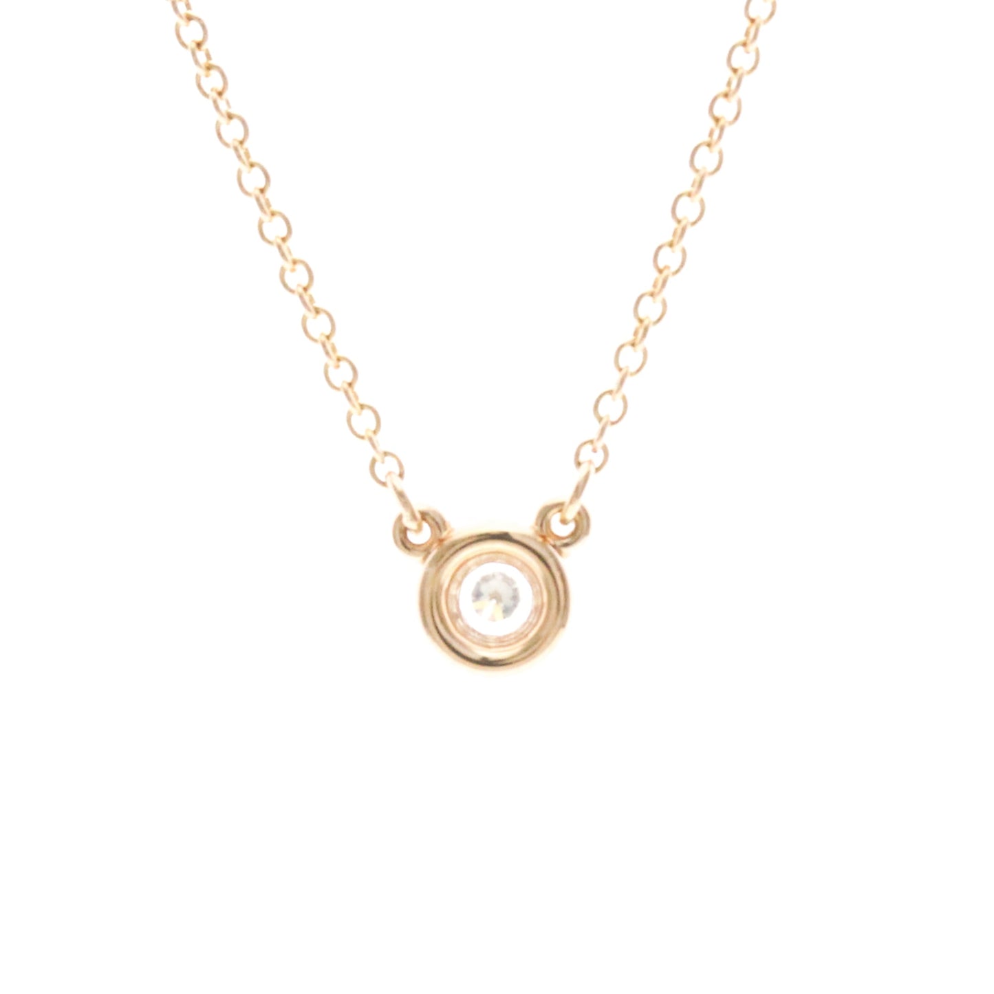 Tiffany & Co. Elsa Peretti Diamonds By The Yard 18K Rose Gold with Diamond, Gold, Pink Gold, Necklace