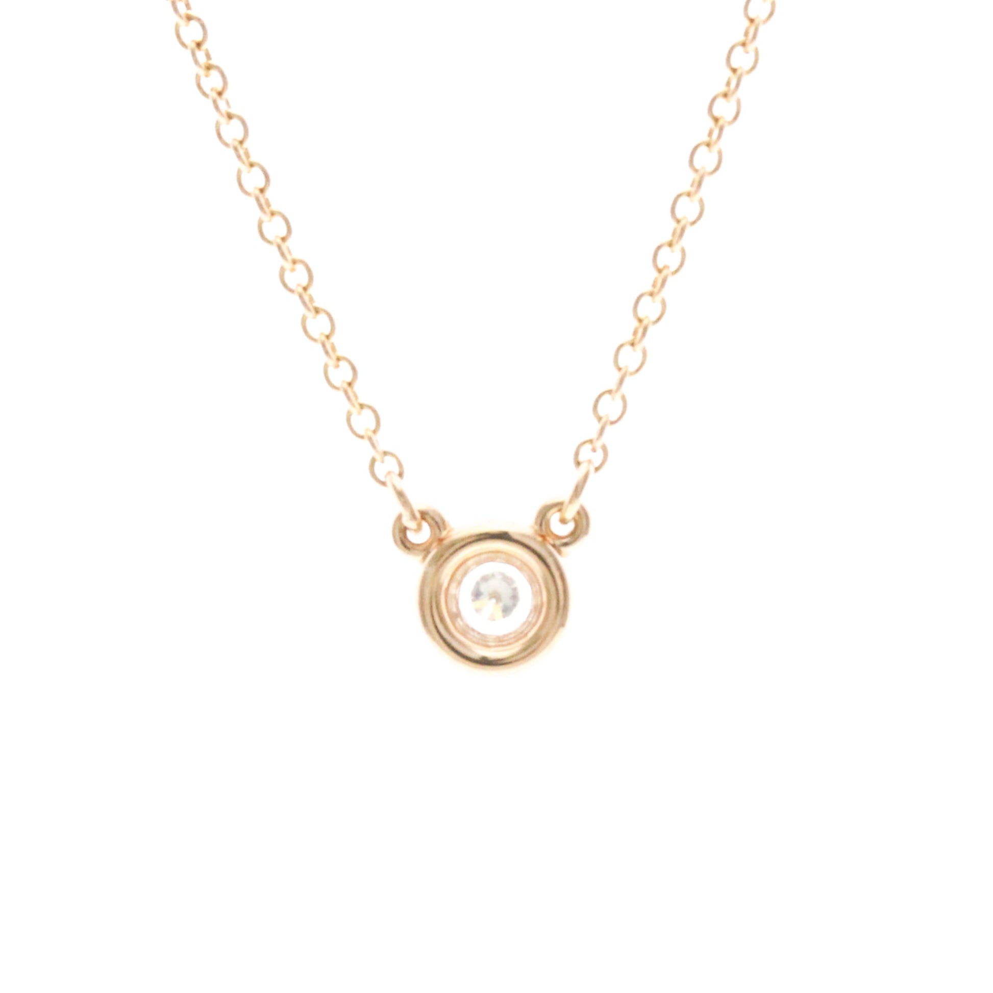 Tiffany & Co. Elsa Peretti Diamonds By The Yard 18K Rose Gold with Diamond, Gold, Pink Gold, Necklace