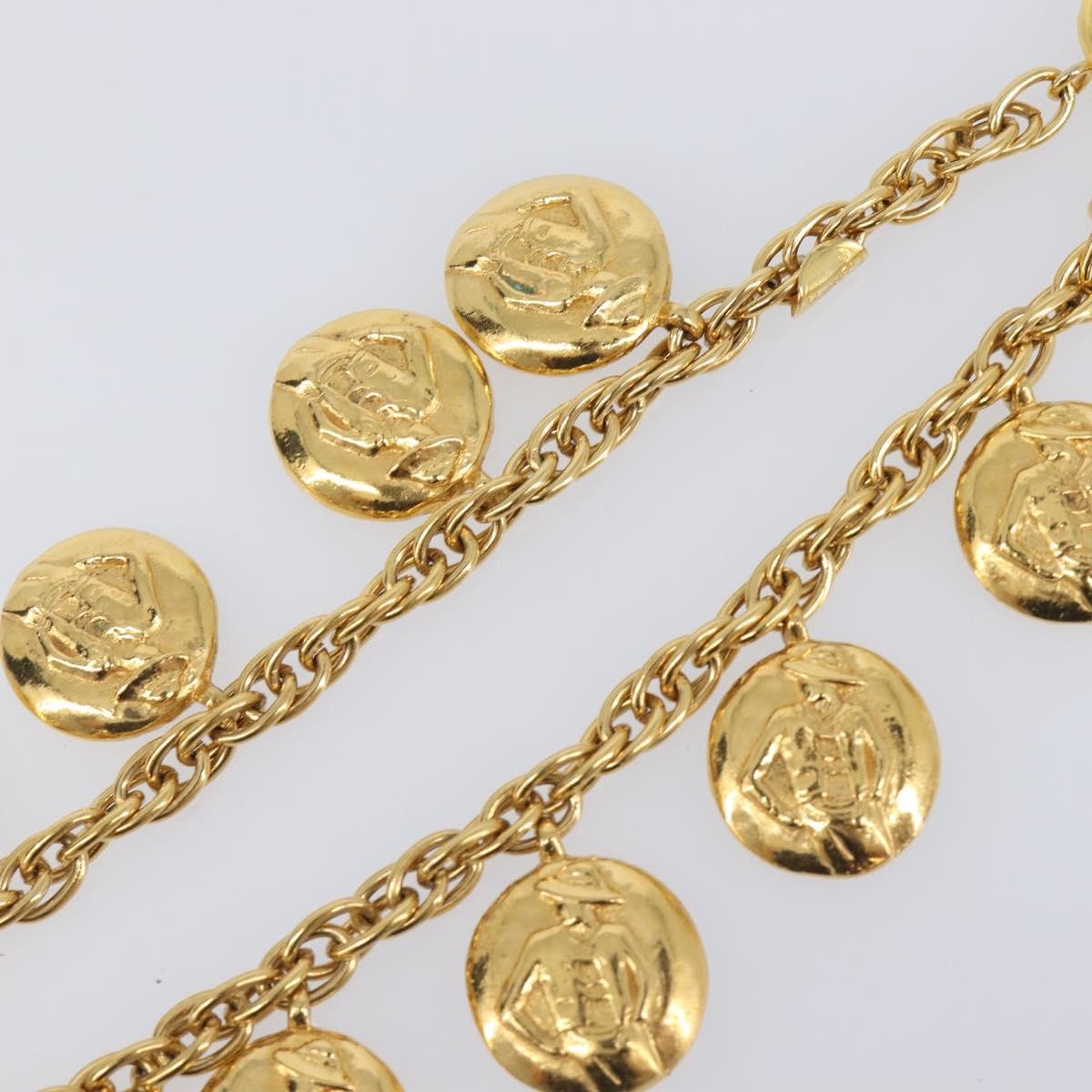 Chanel Vintage Diamond Coco Mademoiselle Long Metal, Gold, Metal, Necklace